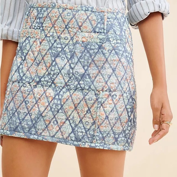 Free People Dresses & Skirts - Free People Blue Floral Mini Skirt